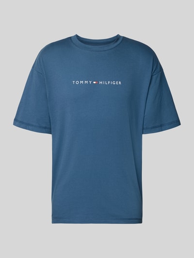 Produktfoto, Regular Fit T-Shirt mit Label-Schriftzug aus reiner Baumwolle von Tommy Hilfiger, Optik: Unifarben, Material: Reine Baumwolle, Rundhals, Ärmelform: Kurzarm