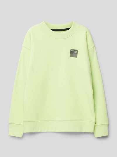 Garcia Sweatshirt met labelprint Lichtgroen - 1