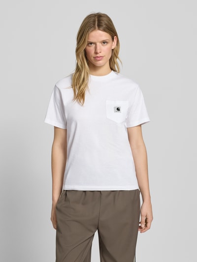 Carhartt Work In Progress T-shirt z okrągłym dekoltem i kieszenią na piersi Biały 4