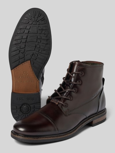 bugatti Boots van leer met ritssluiting, model 'Marcello I' Donkerbruin - 4