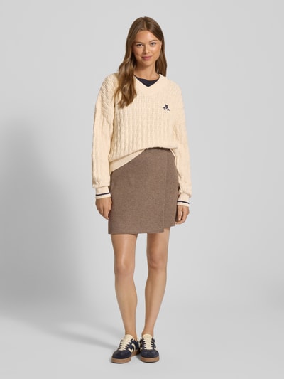 Armedangels Loose fit gebreide pullover van puur katoen, model 'CAARLAS STRUCTURE' Offwhite - 1