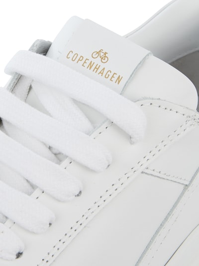 Copenhagen Sneakerwedges van leer Wit - 2