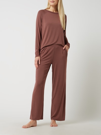 Donna Karan Lounge-Hose aus Modalmischung Rostrot 1