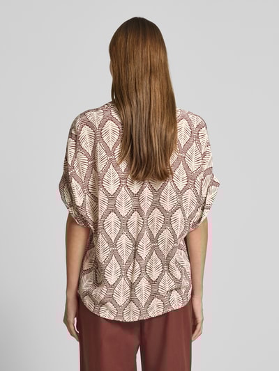 Jake*s Collection Regular Fit Bluse mit 1/2-Arm Bordeaux 5