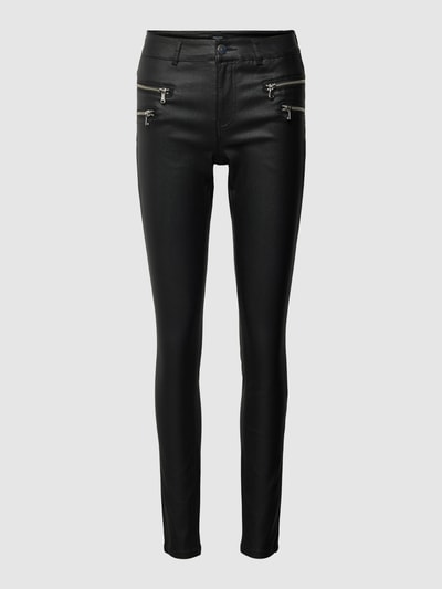 Vero Moda Slim Fit Hose in Leder-Optik Modell 'SEVEN' Black 2