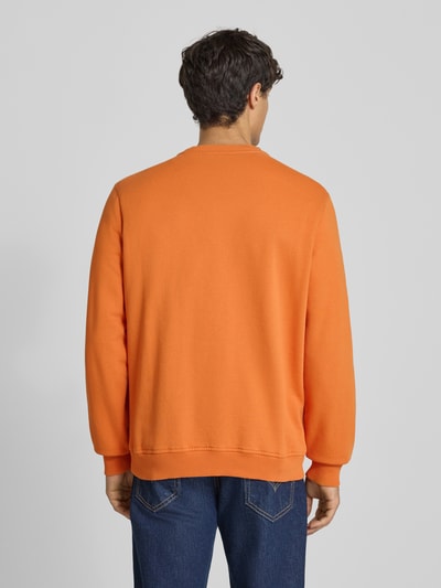 Napapijri Sweatshirt mit Rundhalsausschnitt und Label-Stitching Orange 5