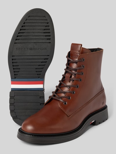 Tommy Hilfiger Laarzen van echt leer met ritssluiting Cognac - 4