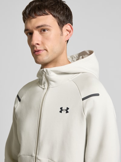 Under Armour Sweatjack met tweewegsritssluiting, model 'Unstoppable' Offwhite - 3