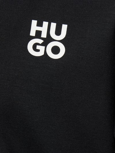 HUGO Pyjama-Oberteil mit Label-Print Modell 'NIKA' Black 2