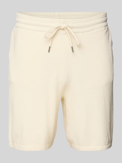 Only & Sons Regular fit sweatshorts met structuurmotief, model 'FRANKIE' Offwhite - 2