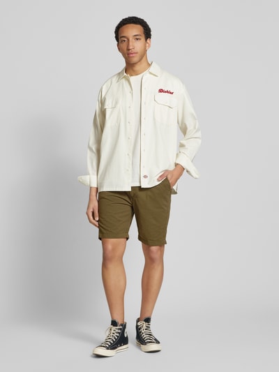 Alpha Industries Szorty z elastycznym pasem i tunelem Oliwkowy 1