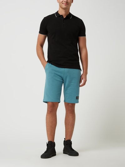 Esprit Relaxed Slim Fit Sweatshorts mit Logo-Detail  Tuerkis 1