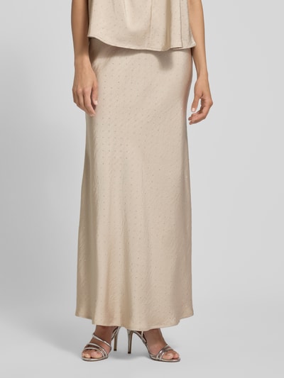 mbyM Maxirock mit Ziersteinbesatz Modell 'Maila' Sand 4