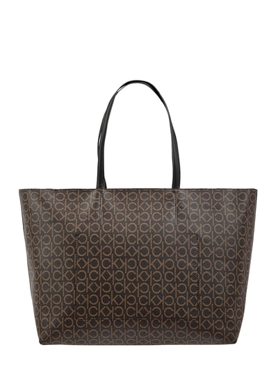 CK Calvin Klein Shopper mit Logo-Muster  Dunkelbraun 3