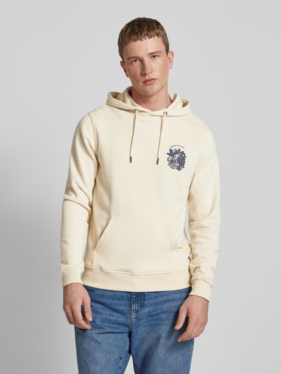 Blend Hoodie mit Statement-Print Modell 'JAS' Sand 4