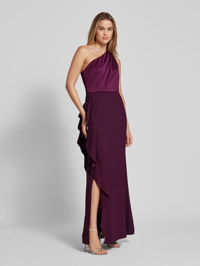 Adrianna Papell Avondjurk met one shoulder-band Bordeaux - 1