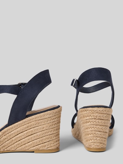 Tamaris Wedges in Flecht-Optik Marine 2