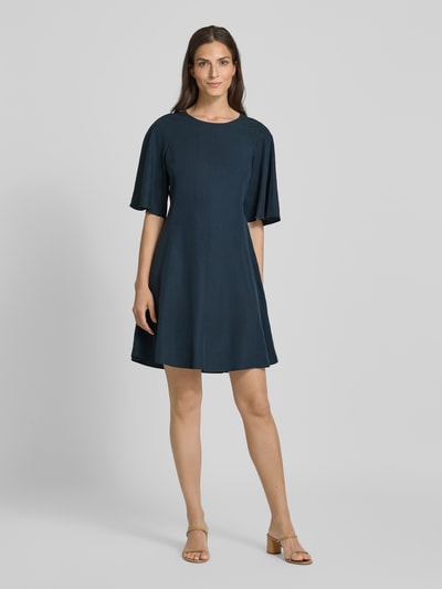 Marc O'Polo Flared Minikleid aus Lyocell-Leinen-Mix Marine 1