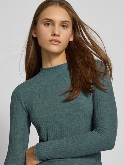 Only Slim Fit Langarmshirt mit Viskose-Anteil Modell 'LEMMA' Schilf 3