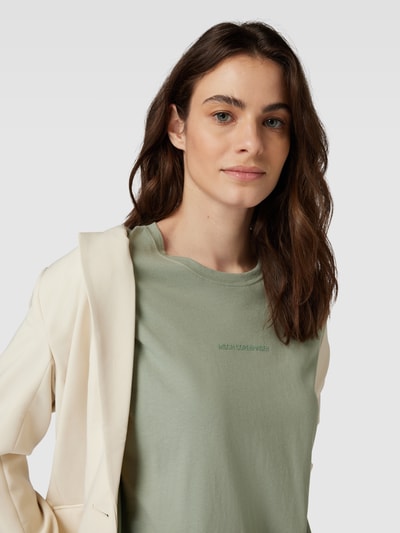 MSCH Copenhagen T-Shirt mit Label-Print Modell 'Terina' Schilf 3