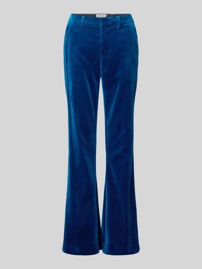 Zadig & Voltaire Bootcut Hose mit Gürtelschlaufen Modell 'PREVY VELVET' Ocean 2