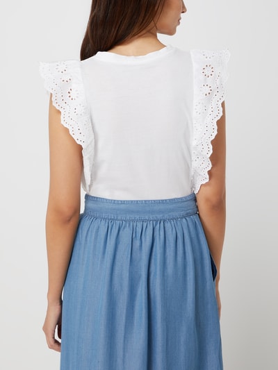 Pepe Jeans Top mit Volants Modell 'Brunella' Weiß 5