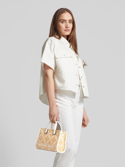 MICHAEL Michael Kors Handtas met labelprint, model 'GIGI' Zand - 1