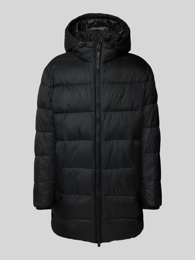 BOSS kurtka pikowana o kroju regular fit z nadrukiem z logo model 'CIKER' Czarny 2