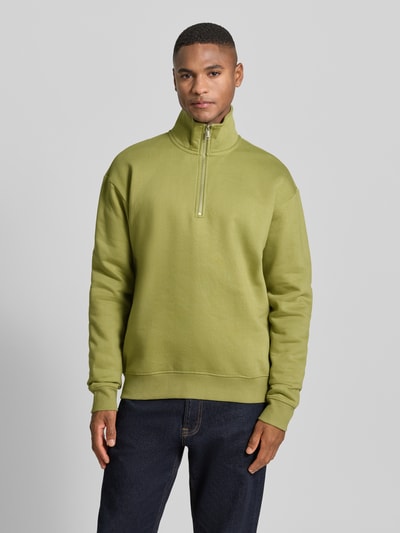 MCNEAL Sweatshirt met opstaande kraag Rietgroen - 4