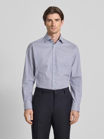 ETERNA Comfort Fit Businesshemd mit Knopfleiste Marine 4