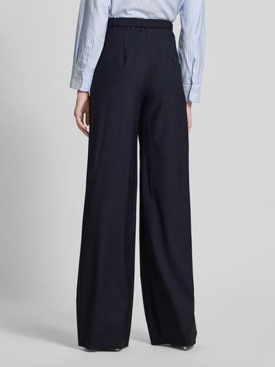 Max Mara Studio Szerokie spodnie o kroju oversized z czystej żywej wełny model ‘BERARD’ Granatowy 5