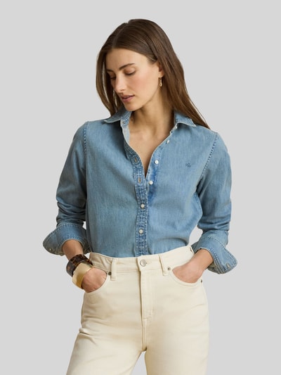 Lauren Ralph Lauren Koszula dżinsowa o kroju regular fit z czystej bawełny Jeansowy niebieski 4