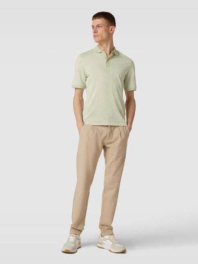 Jack & Jones Premium Poloshirt met contraststrepen, model 'BLUWIN' Lichtgroen - 1