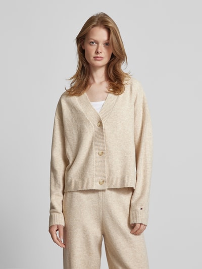 TOMMY HILFIGER Gebreide cardigan met labelpatch Beige - 4