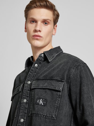 Calvin Klein Jeans Jeansoverhemd van puur katoen Zwart - 3