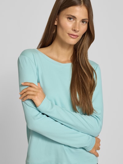 Marc Cain Shirt met lange mouwen en geribde ronde hals Mintgroen - 3