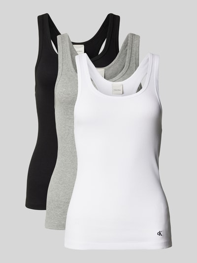 Calvin Klein Underwear Tanktop met logostitching in een set van 3 stuks Zwart - 1