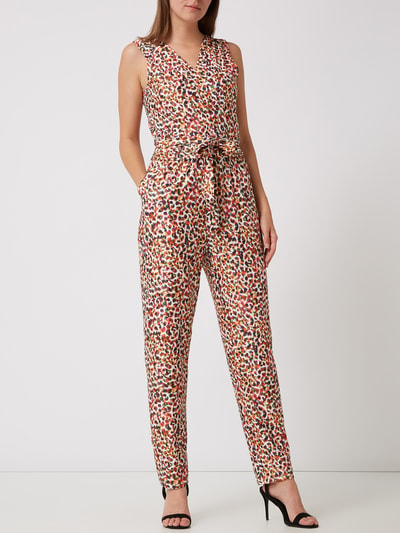 SMASHED LEMON Jumpsuit mit Allover-Muster  Orange 1