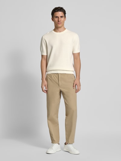 JAKE*S STUDIO MEN T-shirt met ribboorden, model 'CASPER' Offwhite - 1