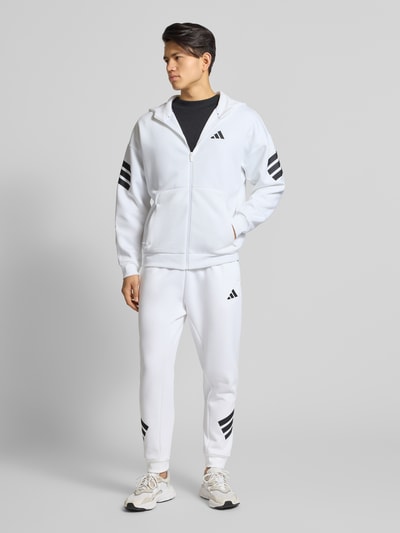 adidas Sportswear Regular fit sweatjack met logoprint Wit - 1