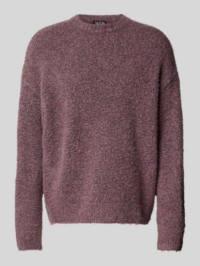 Review X MATW Oversized gebreide pullover met ribboorden Paars - 2