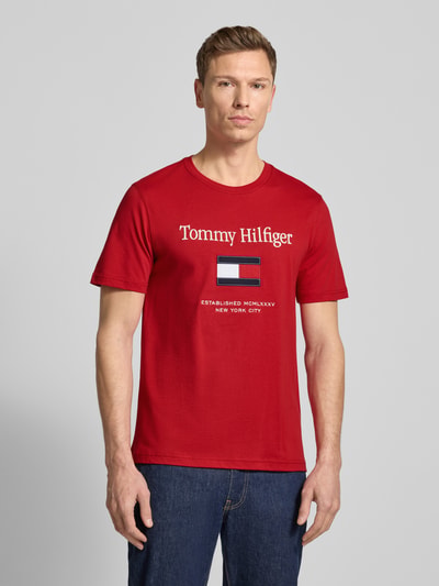 Tommy Hilfiger Regular Fit T-Shirt aus reiner Baumwolle Rot 4