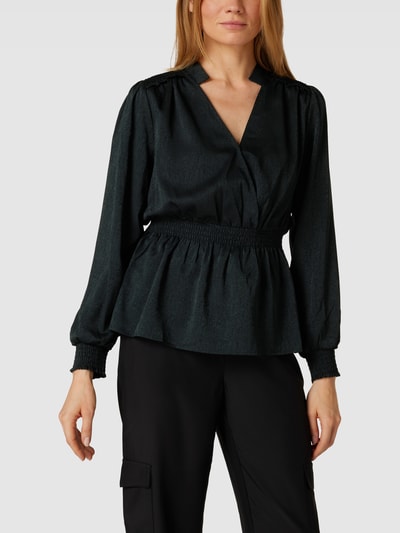 Esprit Collection Blouseshirt met V-hals Zwart - 4