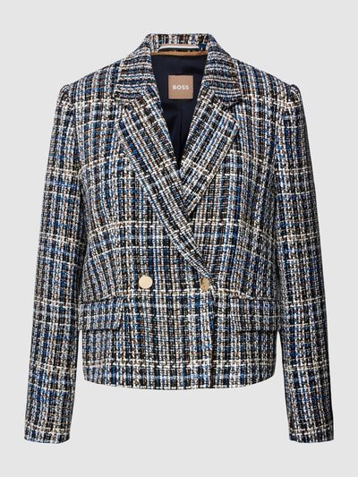 BOSS Black Women Blazer mit Allover-Muster Modell 'Jokasa' Blau 2