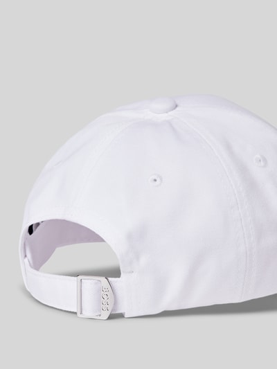 BOSS Basecap mit Label-Stitching Modell 'Zed' Weiss 3