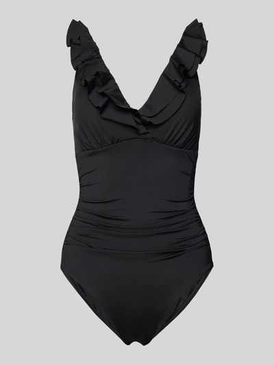 Lauren Ralph Lauren Kostium kąpielowy z falbanami Czarny 1