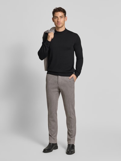 Zuitable Marynarka na dwa guziki o kroju slim fit z kieszeniami z patką model ‘DiNick’ Beżowy 1