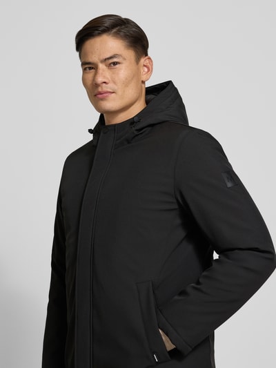 Matinique Regular fit parka met capuchon, model 'Madeston' Zwart - 3