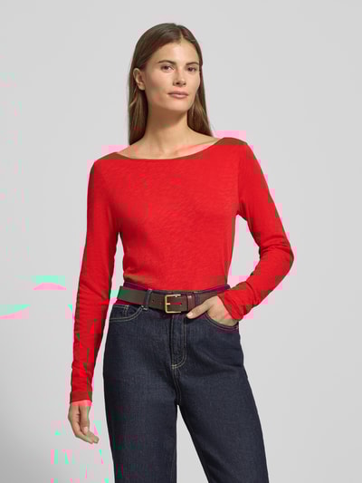 Marc O'Polo Slim fit shirt met lange mouwen van puur katoen  Lichtrood - 4