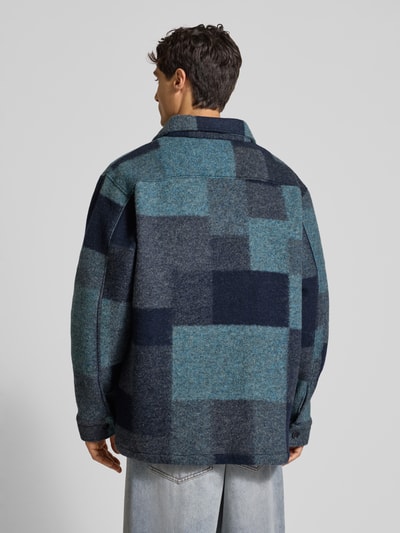 Forét Jacke aus Wolle mit Umlegekragen Blau 5